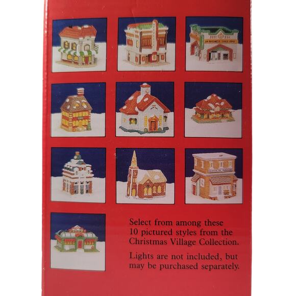 Vintage 5” Christmas Village Holiday Ceramic City Hall, Porcelain Miniature - Picture 13 of 16